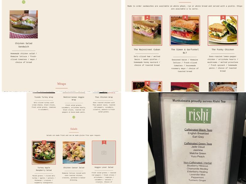 Munkabeans Coffeehouse Menu