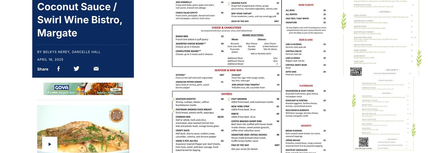 Swirl Wine Bistro Menu
