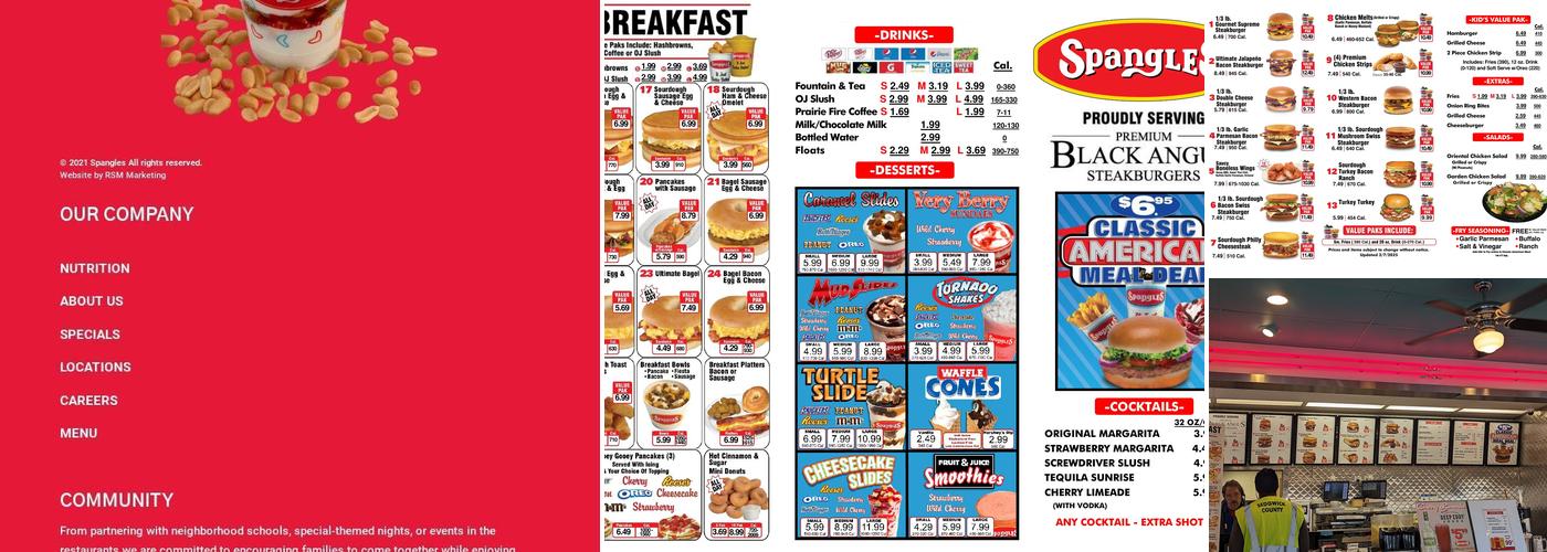 Spangles Menu