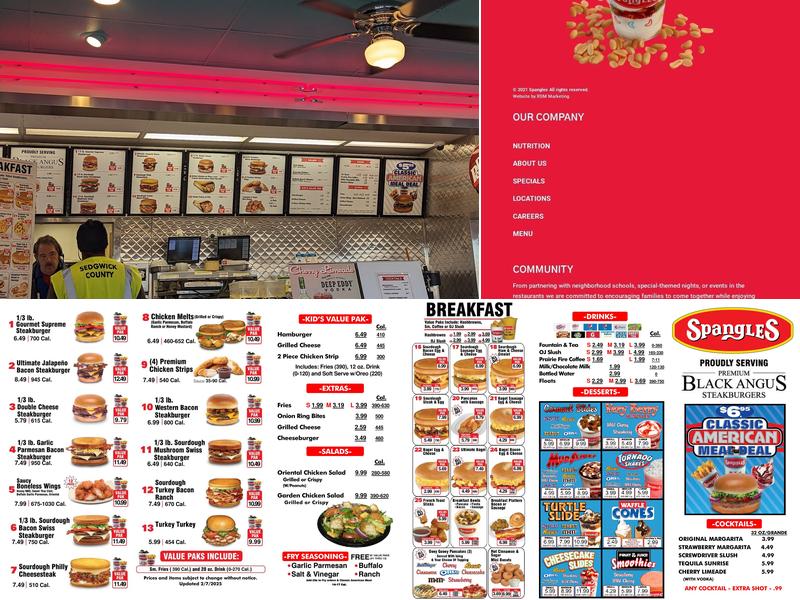 Spangles Menu