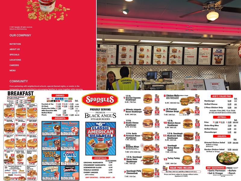 Spangles Menu