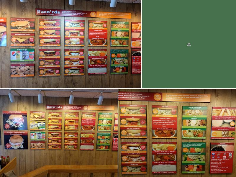 Barn'rds Restaurant Menu