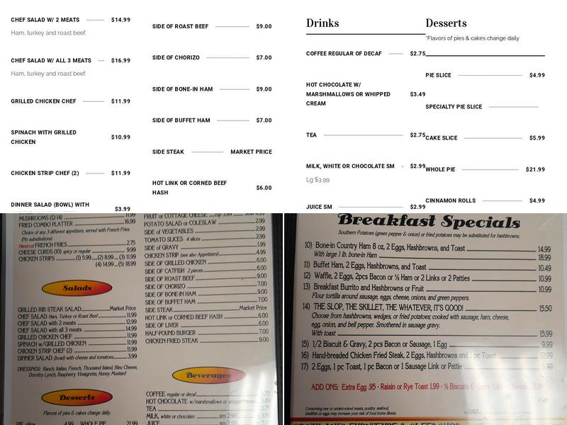 Riverside Cafe Menu