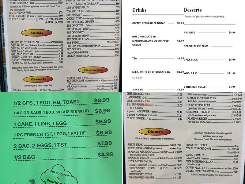 Riverside Cafe Menu