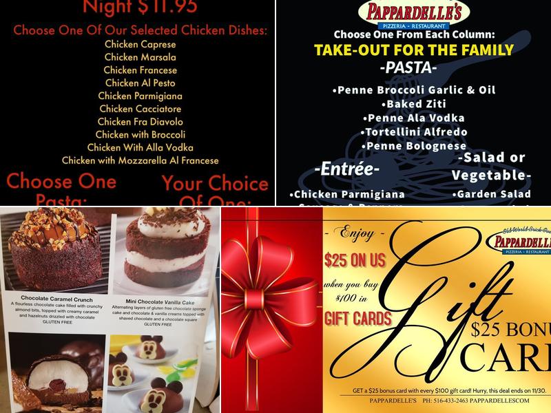 Pappardelle's Pizzeria & Restaurant Menu