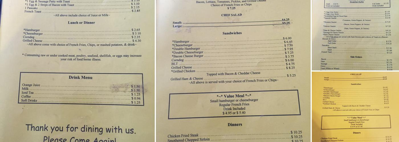 Creations Restaurant Menu