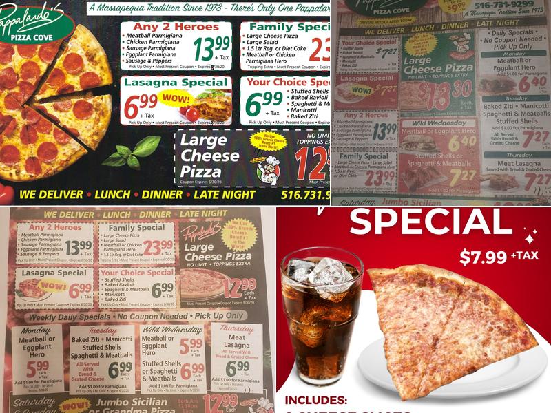 Pappalardo's Pizza Cove Menu