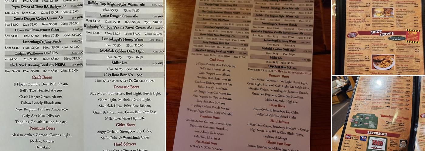 Buffalo Tap & Grill Menu