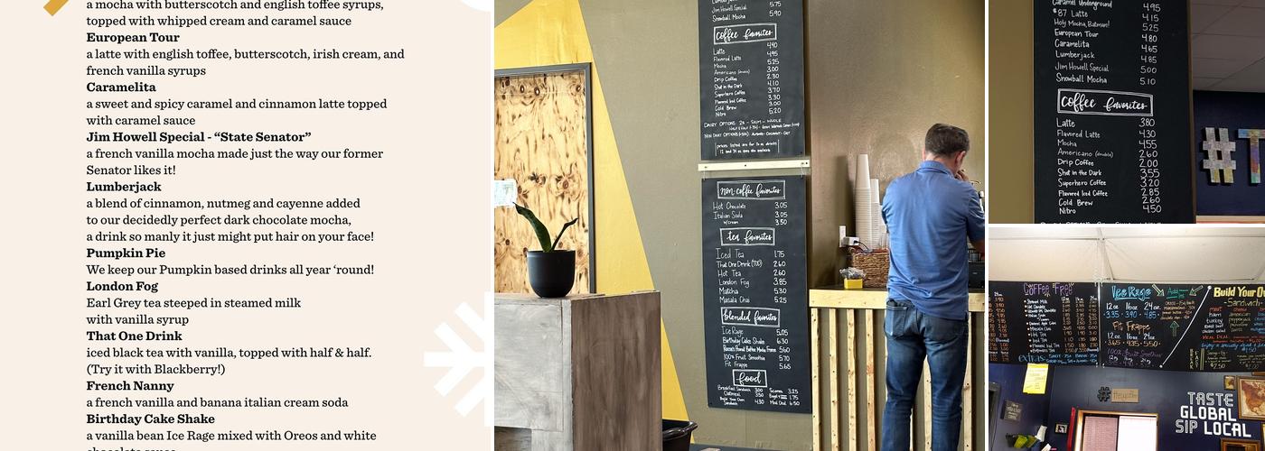 The Underground Coffee Menu