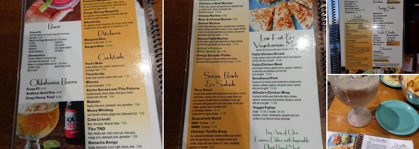 Alfredo's Méxican Cafe Menu