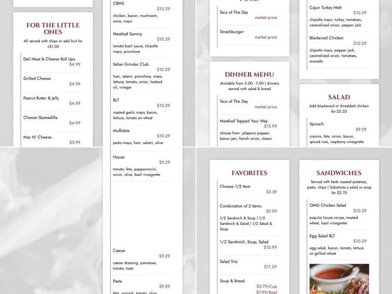 Stuffed Olive Menu