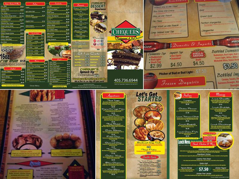 Chequers Restaurant & Pub Menu