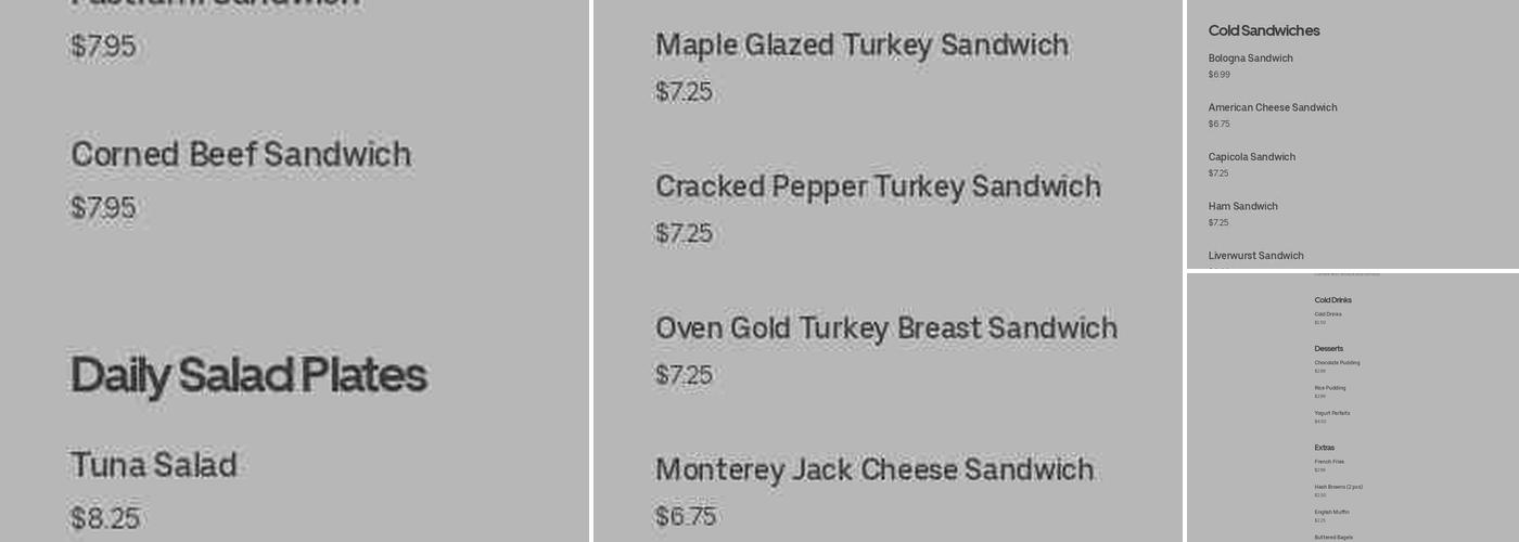 Edison Ave Hero Express Menu