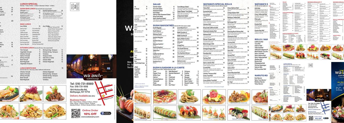 Watawa Menu