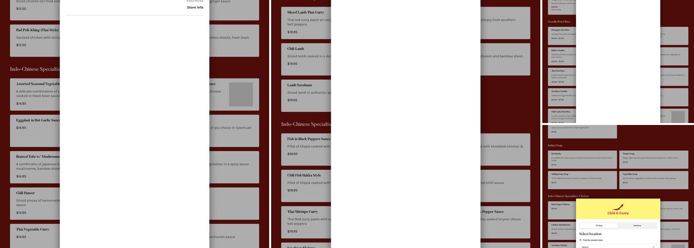 Chili & Curry Menu