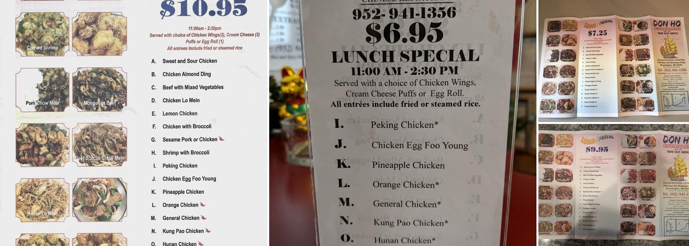 Don Ho Restaurant Menu