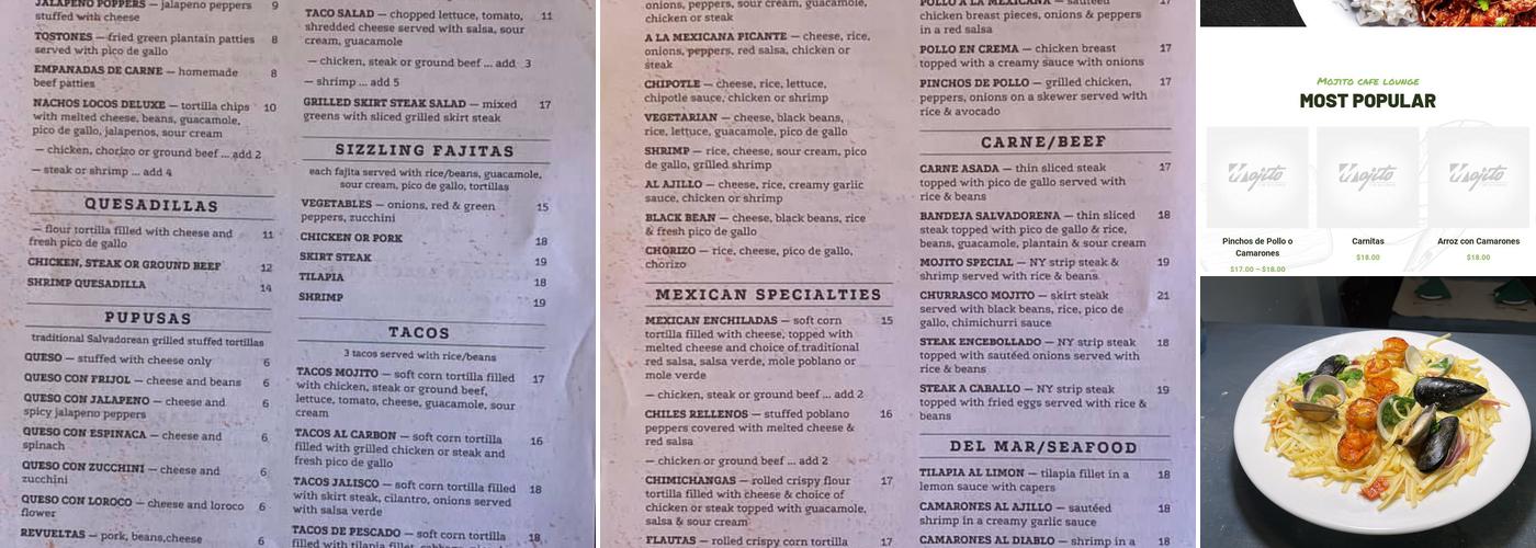 Mojito Cafe & Lounge Menu