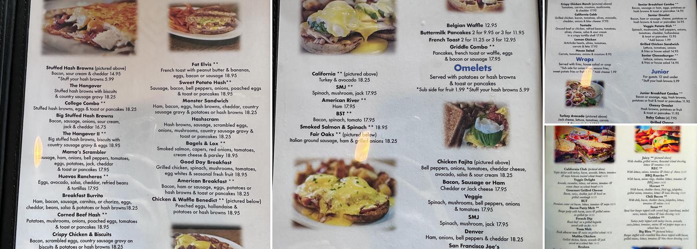 Rivers Edge Cafe Menu