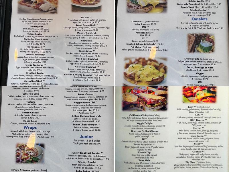Rivers Edge Cafe Menu