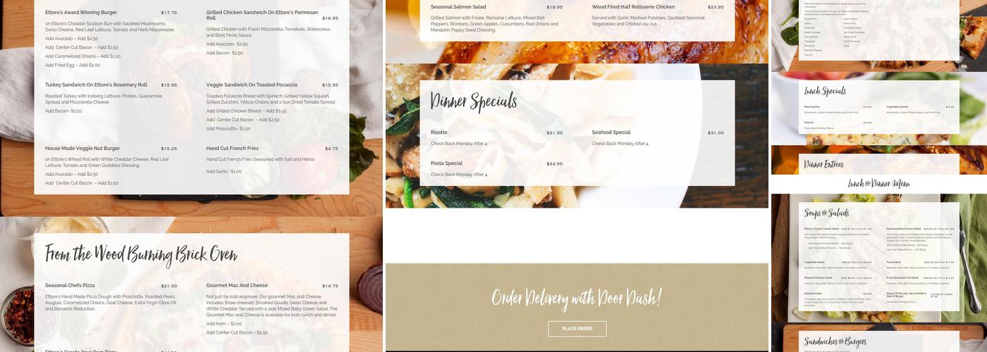 Ettore's Bakery and Restaurant Menu