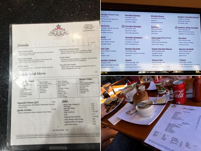 Mirabelle Café Menu