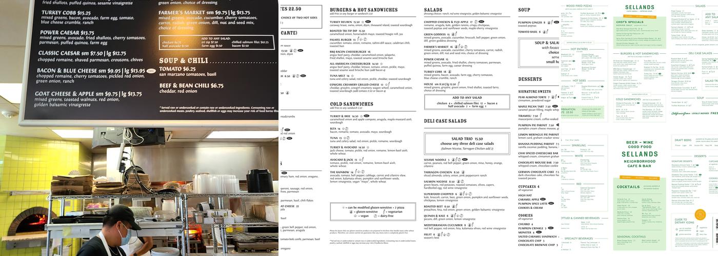 Selland's Market-Cafe East Sacramento Menu