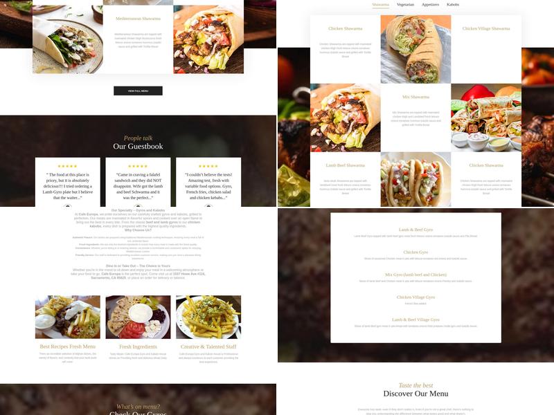 Cafe Europa (Gyro and Kabob House) Menu