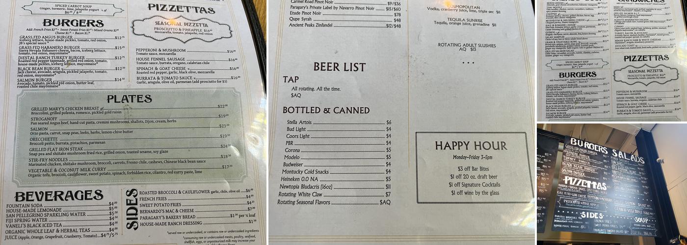 Cafe Bernardo - R15 Menu