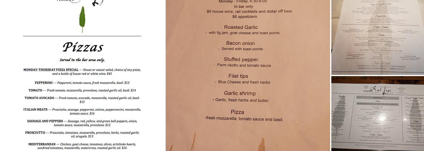 Perron's Sul Lago Menu