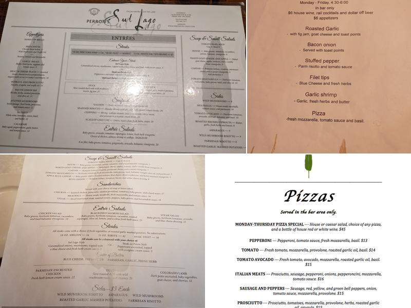 Perron's Sul Lago Menu
