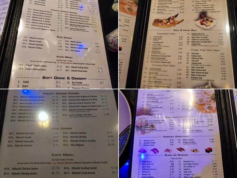 Osaka Seafood Steakhouse Menu