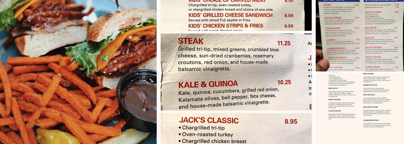 Jack's Urban Eats Menu
