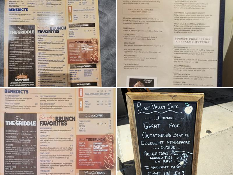 Peach Valley Cafe Menu