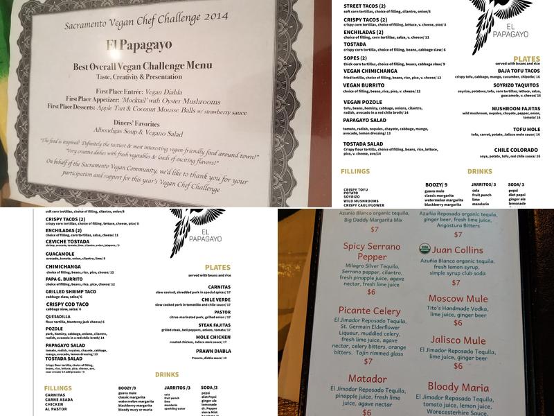 El Papagayo Restaurant Menu