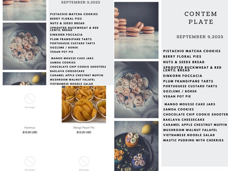 Contemplate Kitchen Menu