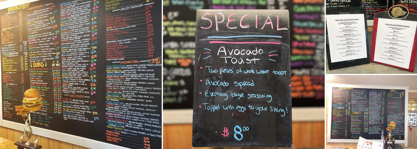 Corner Cafe & Grill Menu