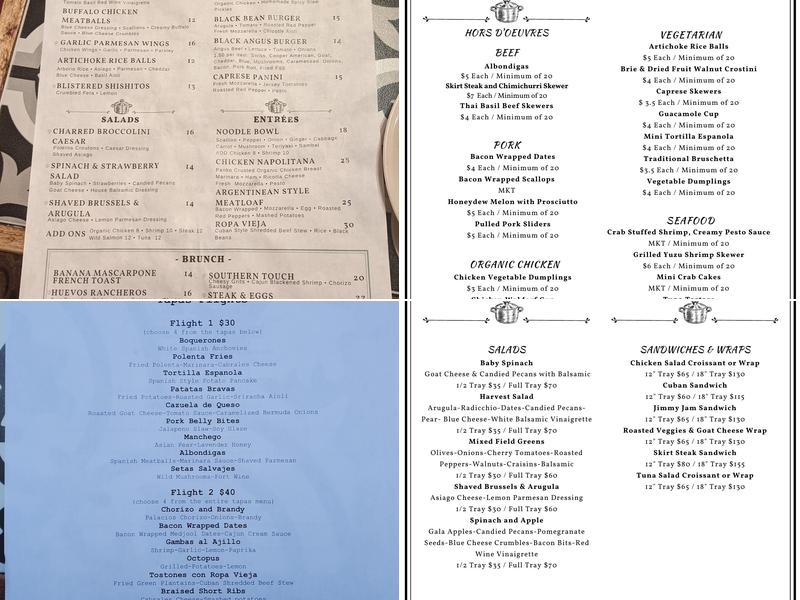 Under the Moon Cafe Menu