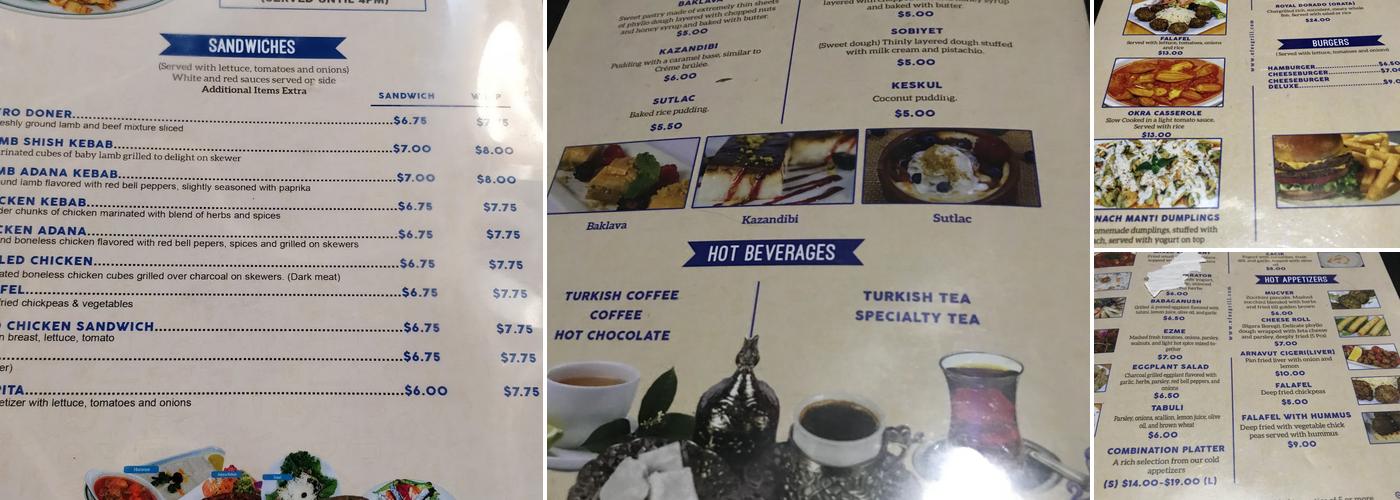 EFES Mediterranean Grill Princeton Menu