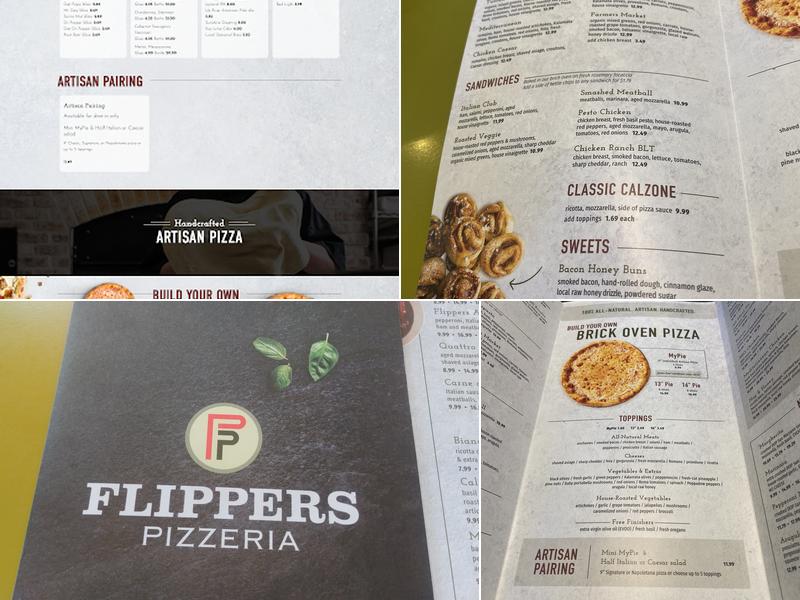 Flippers Pizzeria Menu