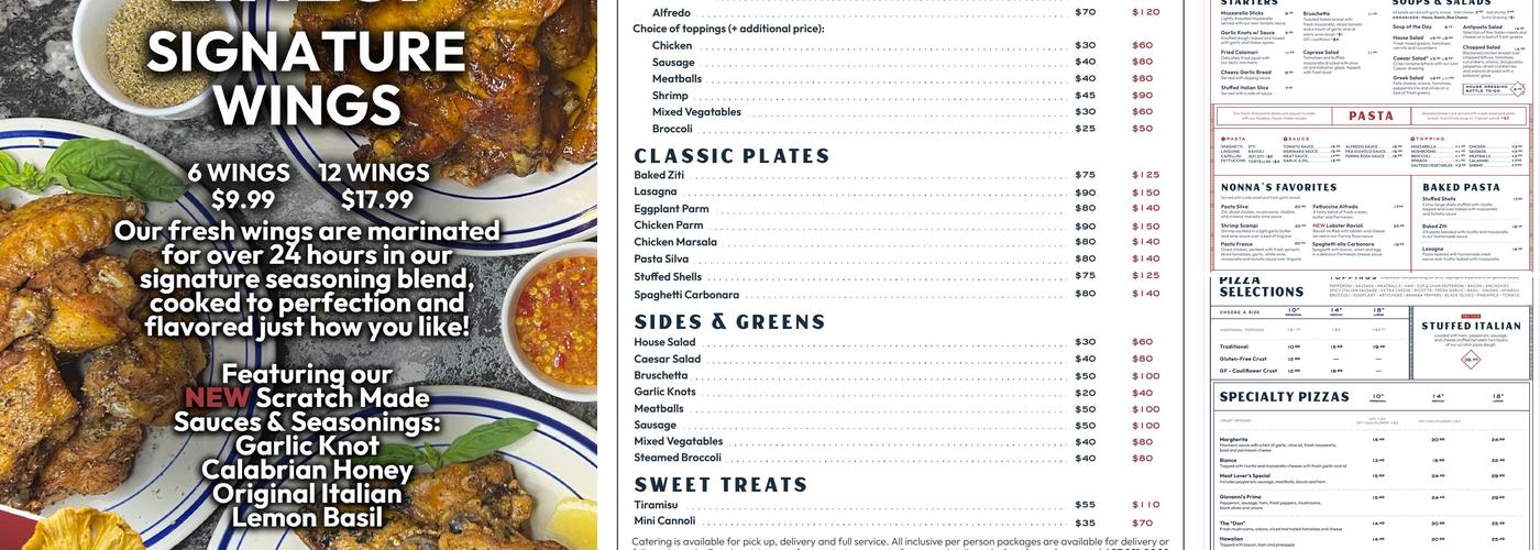 Giovanni's Pizzeria & Kitchen Menu