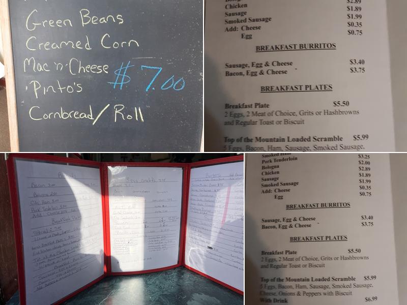 TOP OF THE MOUNTAIN Menu