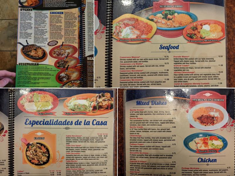 Los Arcos Menu