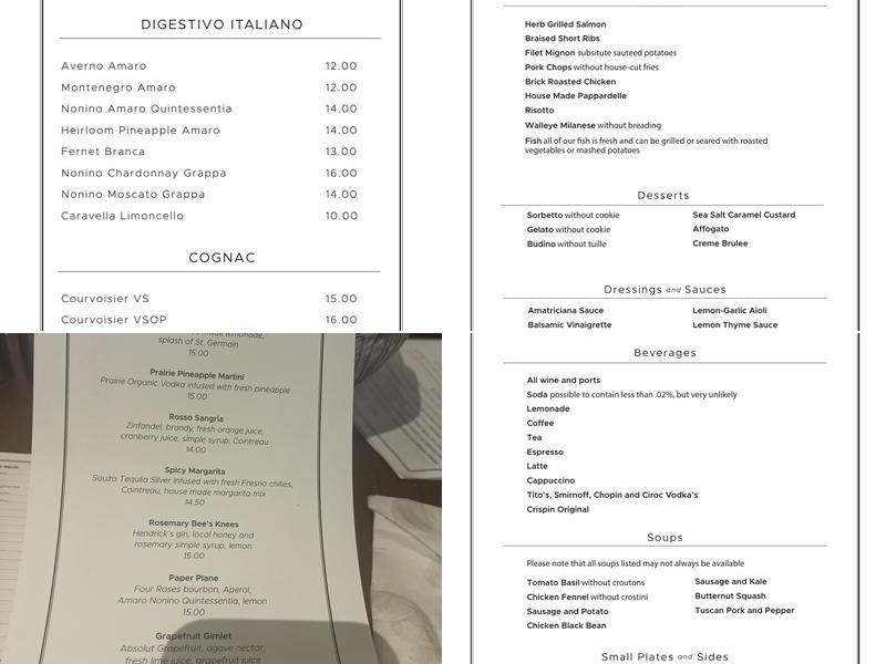 Ciao Bella Menu
