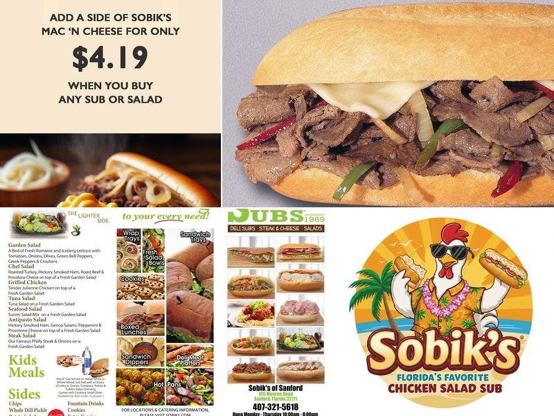 Sobik's Subs Menu