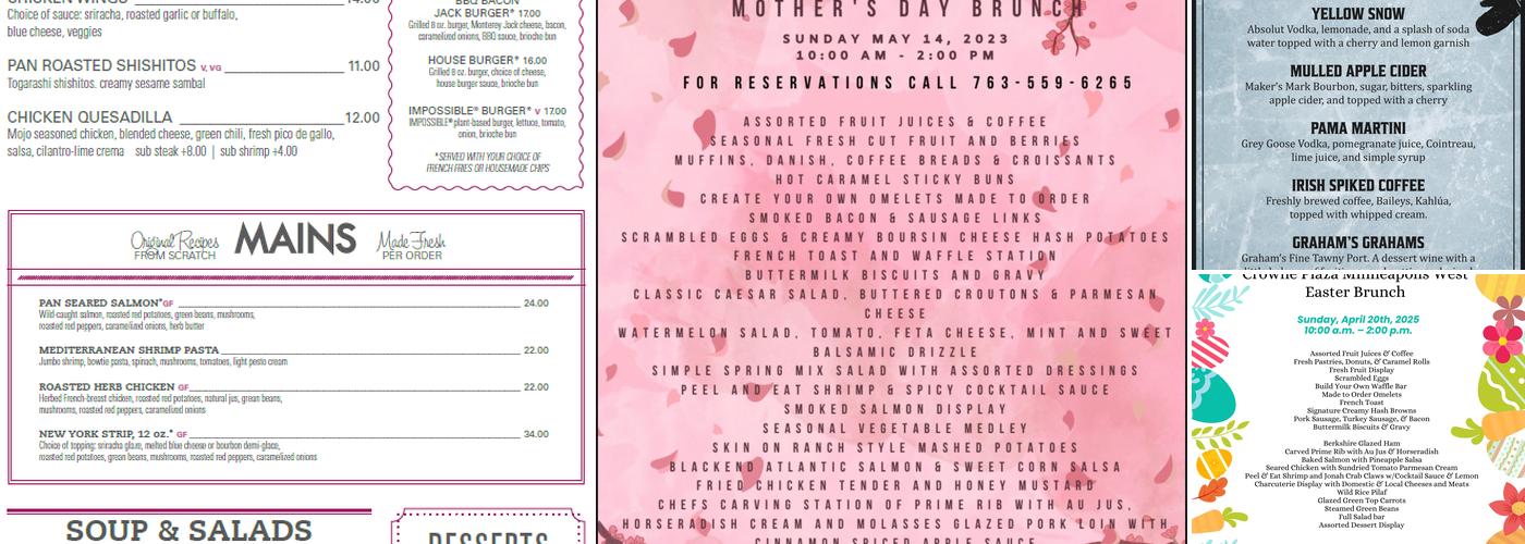 Creekside Cafe Menu