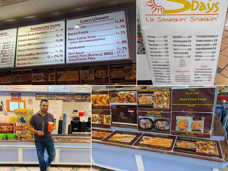 Sunny Days Menu