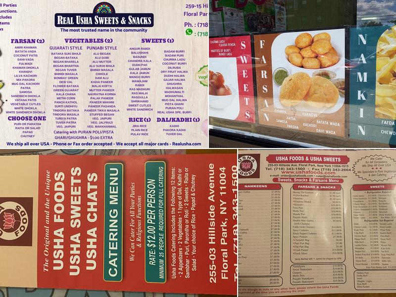 Real Usha Sweets & Snacks Menu
