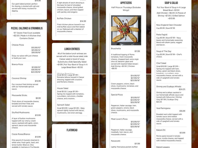 Café Panuzzo's Menu