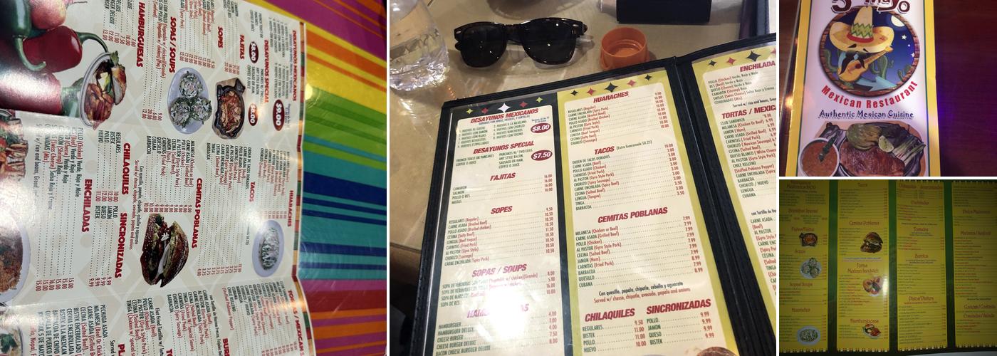 5 De Mayo Menu