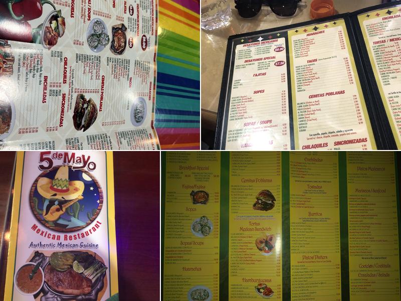 5 De Mayo Menu
